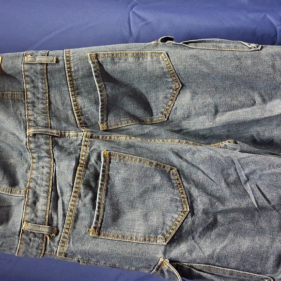 NWT Womens Loragal Denim Strapless Cargo Jumpsuit - Picture 10 of 10